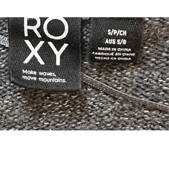 Roxy Rolling Hills Cinched Crop Sweater Gray Size S - Picture 11 of 12